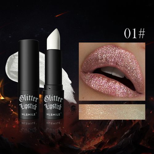 Non-sticky matte lipstick, diamond lipstick, Halloween dark vampire makeup（Free lip brush when ordering）