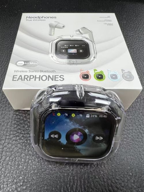 Airmax in-ear LCD screen noise reduction transparent model ultra-long battery life transparent warehouse sports Bluetooth headset