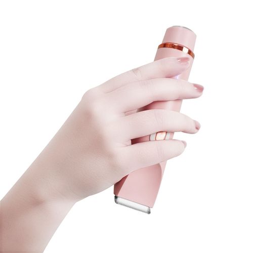 2 in 1 Bikini Trimmer for Women Painless Electric Razor Cordless Body Shaver for Trip Replaceable Lady Facial Razor