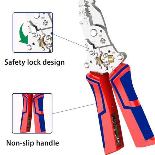 New Folding Wire Stripping Pliers with Electrical test Function Multi-function Wire Cutting, Splitting and Cable Opening