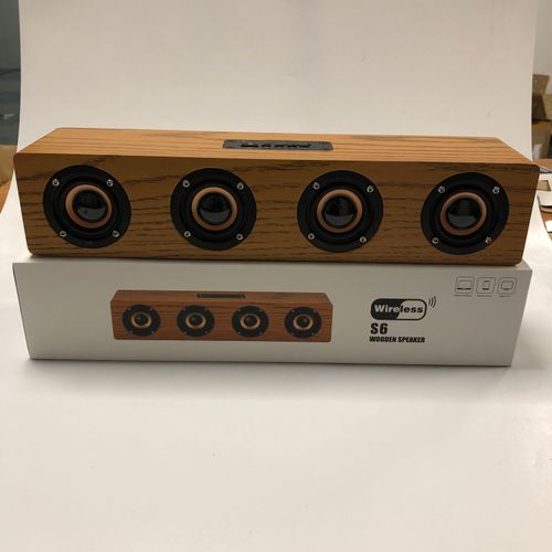 Portable BT Soundbar LED Clock Display Radio Parties Home Wireless Speaker Rechargeable Battery Memory Card Playback