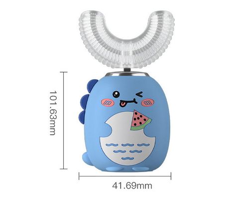 3 Modes 360 Degrees Easy Use Cartoon Rechargeable 3D Food Grade Silicone U Animal Kids Electric Toothbrush