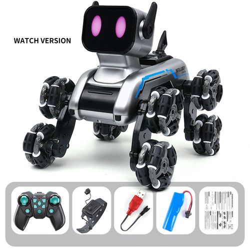 🌟 New Kids' RC Car: 8-Wheel Stunt Mechanical Dog | Electric Toy with Watch Sensing & Smart Robot Modes! 🌟