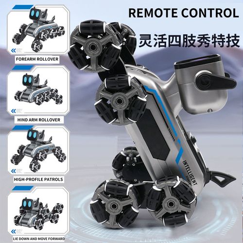 🌟 New Kids' RC Car: 8-Wheel Stunt Mechanical Dog | Electric Toy with Watch Sensing & Smart Robot Modes! 🌟