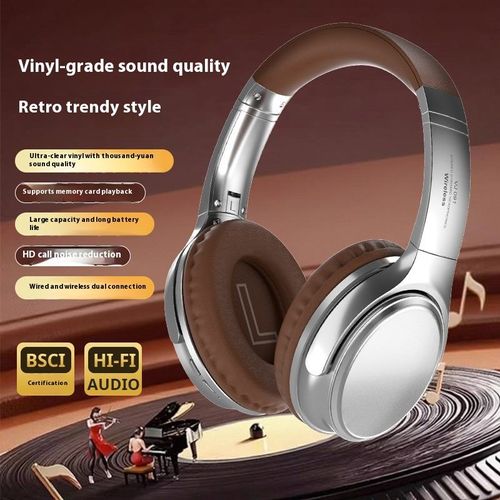 🔥 Original Genuine VJ901 🔥 | Retro Over-Ear Metal Bluetooth 6.0 Sports Headphones ⚡ Ultra-Long Battery Life!