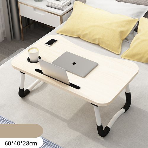 Design Cheap Price Small Folding Table on the Bed for Student Dormitory Laptop Table With Slot