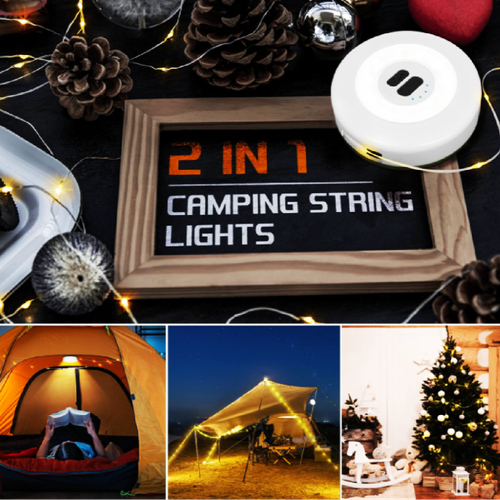 APP-Controlled LED Starry Fairy String Lights Color-Changing Tent Decoration for Outdoor Camping Enhances Atmosphere