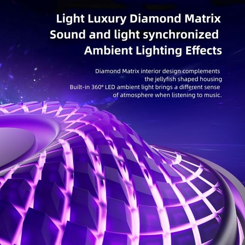 Hot New for Harman Kardon Glass 5th Generation Wireless for Bluetooth Subwoofer RGB Lighting Desktop Speaker for Home Theatre