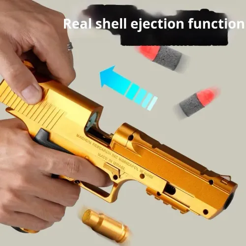 🔥1911 Colt Shell-Ejecting Toy Gun! Desert Eagle & Glock Model Pistols for Boys!