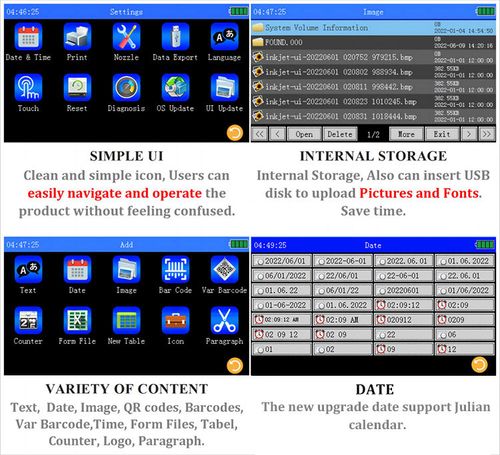 Handheld Mini Printer 12.7Mm 25 Languages Inkjet Portable Printer Number Logo Expiry Date Printer