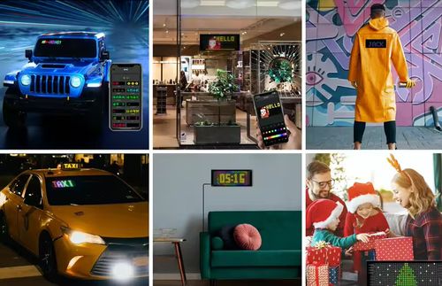 Hot BRAD Smart Windshield Display for Trucks-Cars, Flexible Vehicle-Mounted Dynamic Devil-Eye LED Panel, Soft LED Sign Board, Animated Smart Scrolling Version