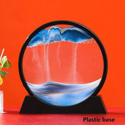 Home Innovation 3D Quicksand Painting Decompression Art Hourglass Decoration – Living Room Desktop    Office Landscape Painting Craft, Light Luxury Gift for Men and Women