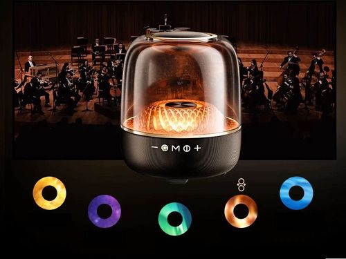 Hot New for Harman Kardon Glass 5th Generation Wireless for Bluetooth Subwoofer RGB Lighting Desktop Speaker for Home Theatre
