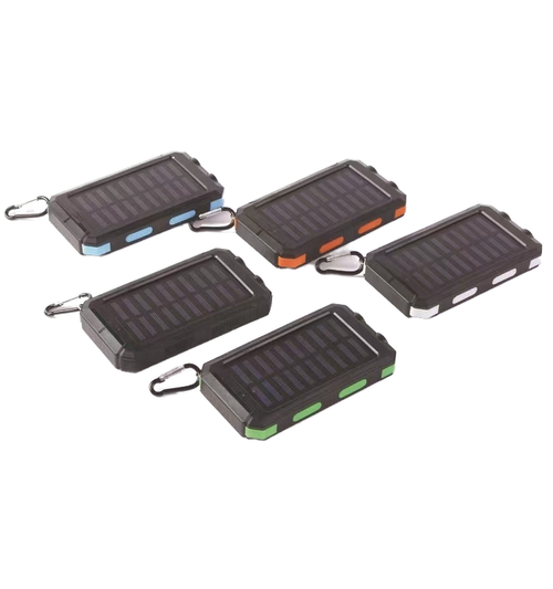20000mAh Dual USB Waterproof Solar Power Bank Mobile Power Supply Holder Type-C DC Input Polymer Lithium Battery Over-Charging