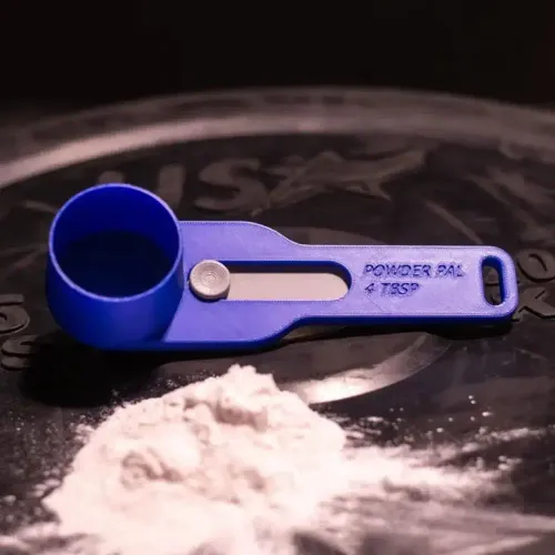 Creative Slide Scoop Leak Proof Measuring Mess Free Coffee Supplement Protein Plastic Sliding Funnel Scoop