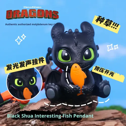 Cartoon Toothless Dragon Trainer Night Fury Fish Keychain Pendant Car Backpack Decoration Small Gift for Graduation Wholesale