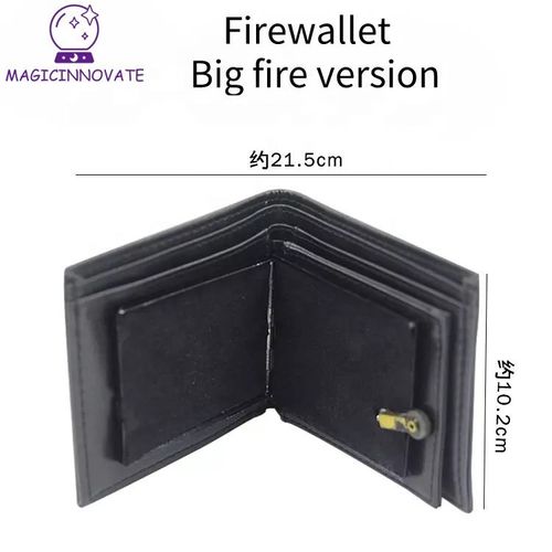 High Quality Magic Trick Fire Wallet Wholesale Funny Magic Flame Wallet for Stage Street Show Magician Props JM152