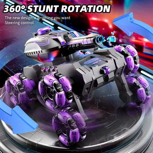 Stunt Chariot 6-Wheeled Water Bomb RC Drift Stunt Car Toys with Drifting Function 2.4GHz and Watch Remote Control for Kids