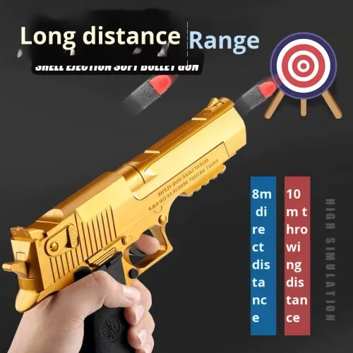 🔥1911 Colt Shell-Ejecting Toy Gun! Desert Eagle & Glock Model Pistols for Boys!