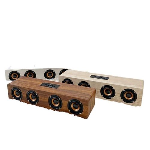 Portable BT Soundbar LED Clock Display Radio Parties Home Wireless Speaker Rechargeable Battery Memory Card Playback