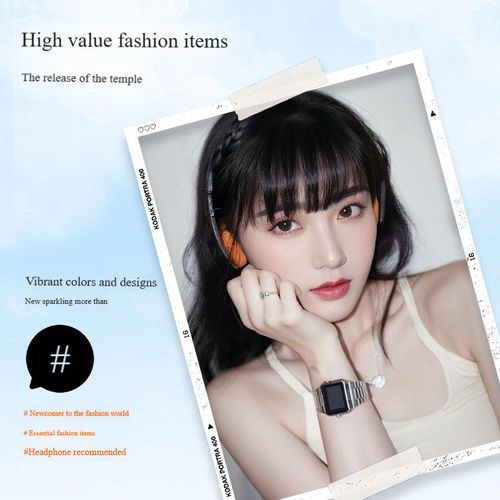 Hot-Selling Orange Over-Ear Bluetooth Headphones – Retro Wireless Style