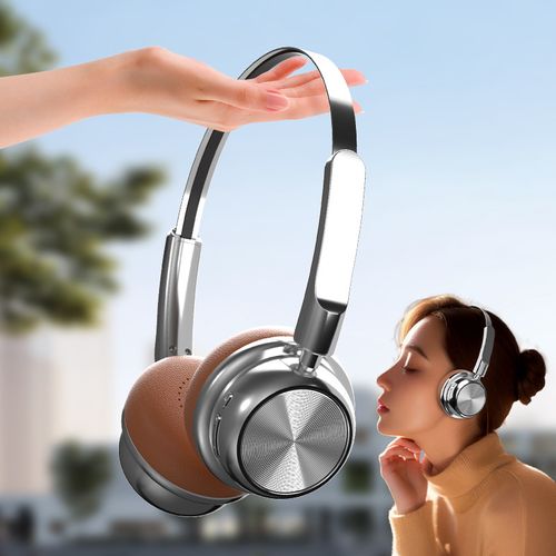 New Retro Fashion CR-20 On-Ear & Over-Ear Gaming Headset with Long Battery Life Maillard Metal 5.4 Chipset for Travel JL