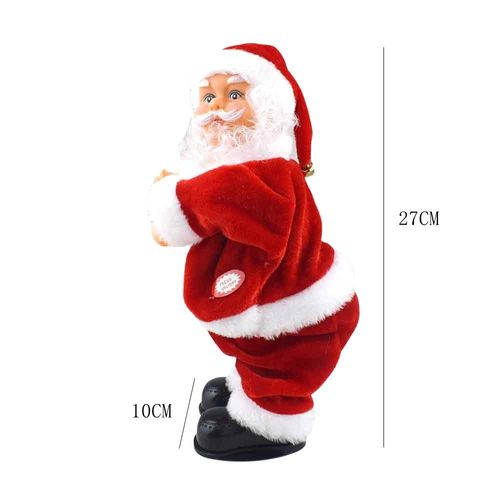 Twist Wring Santa Moving Dancing Santa Claus with Music Animated Christmas Singing Toys for Kids Shake the Buttocks Play Guitar