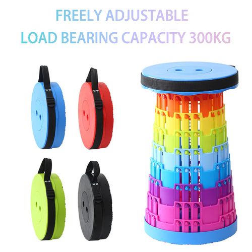 Collapsible Plastic Portable Folding Fishing Chair Extendable Telescopic Design Lightweight Retractable Outdoor Bar Stool