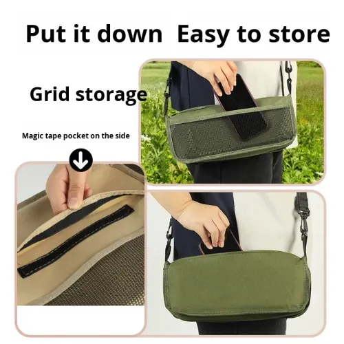 Folding Stool for Outdoor Leisure Camping and Hiking Fishing Trips Convenient Shoulder Bag Style Portable Stool for Storage