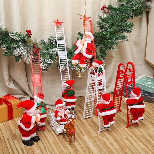 Twist Wring Santa Moving Dancing Santa Claus with Music Animated Christmas Singing Toys for Kids Shake the Buttocks Play Guitar