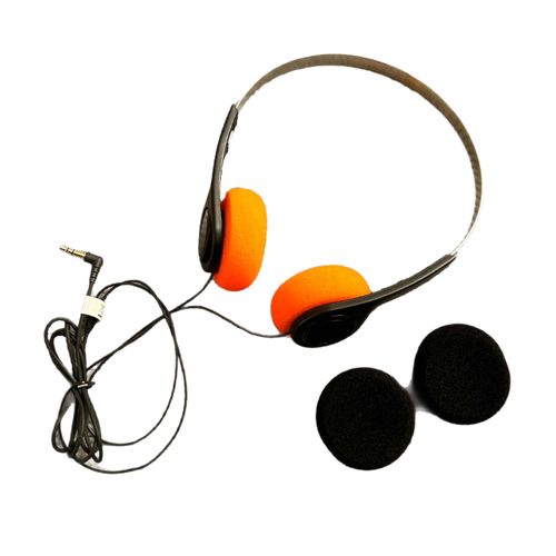 Orange Retro Over-Ear Headphone,Vintage Lightweight Hi-Fi Stereo Earphone Headset for Phones MP3 Radio Playback Pevices
