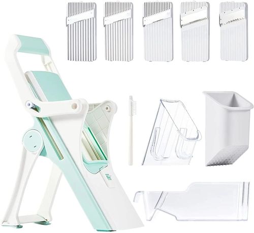 New Arrival Multi-functional Food Potato Cutter Strips Julienne Dicer Safe Mandoline Slicer 5 in 1 Vegetable Chopper