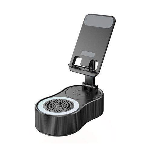 Mini Portable Desktop Sound Speaker Amplifier Phone Stand Flexible Cell Phone Stand with Bluetooth Led Speaker and Power Bank
