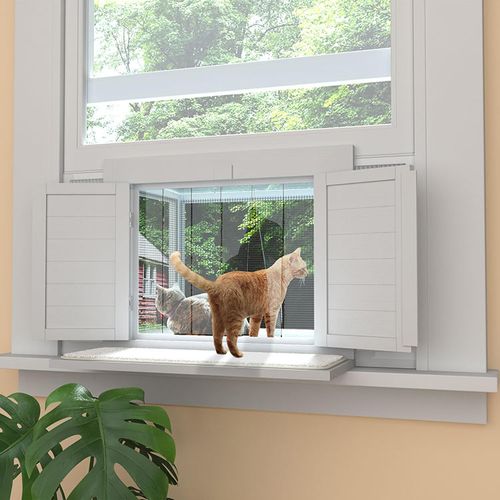 Wholesale Wood Universal Cat Window Perch Catio with Waterproof Cat Window Box Use for Window Catio for Indoor Cat