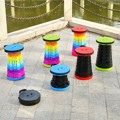 Collapsible Plastic Portable Folding Fishing Chair Extendable Telescopic Design Lightweight Retractable Outdoor Bar Stool