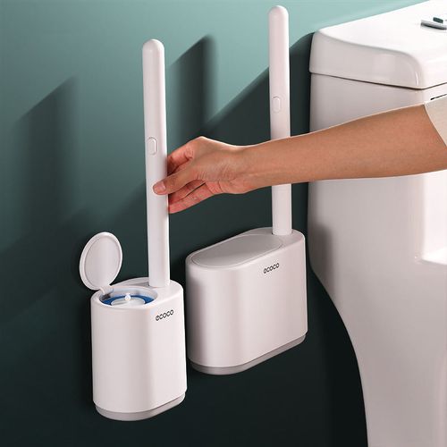 DS4487 Bathroom Accessories Wall Mounted Toilet Bowl Cleaner Deep Cleansing Brush Hanging Disposable Toilet Brush and Holder Set