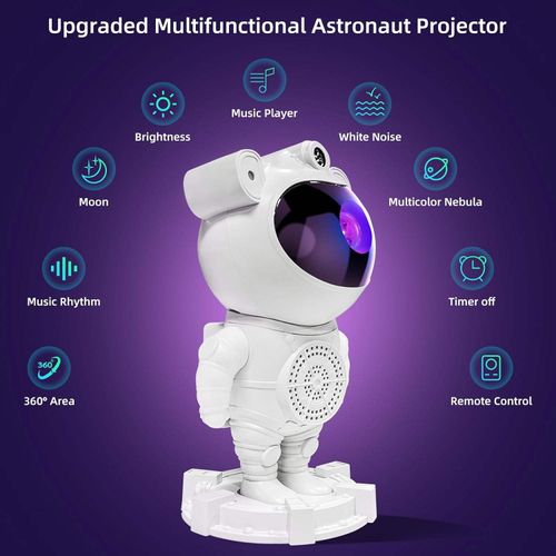 Astronauta Speaker Galaxy Star Projector Starry Night Light Astronauta Light Projector with Remote Control