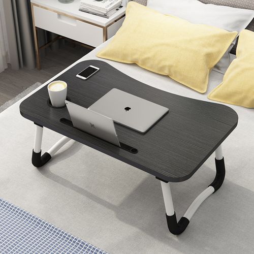 Design Cheap Price Small Folding Table on the Bed for Student Dormitory Laptop Table With Slot