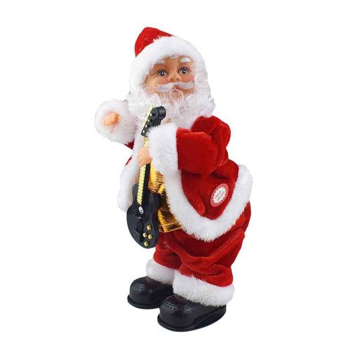 Twist Wring Santa Moving Dancing Santa Claus with Music Animated Christmas Singing Toys for Kids Shake the Buttocks Play Guitar