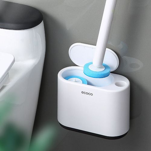 DS4487 Bathroom Accessories Wall Mounted Toilet Bowl Cleaner Deep Cleansing Brush Hanging Disposable Toilet Brush and Holder Set