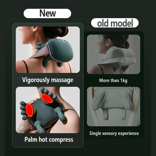 2025 New Shiatsu Back and Neck Massager Deep Tissue Kneading Back Massager with Heat