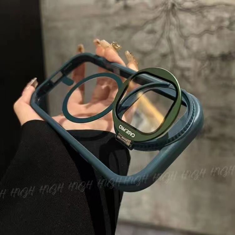 High-end lens cover flip magnetic holder mobile phone case