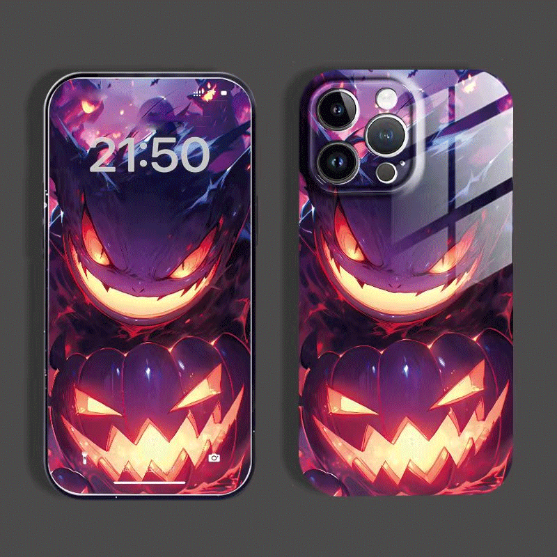 Pumpkin Ghost 3D Naked Eye Pattern iPhone Case