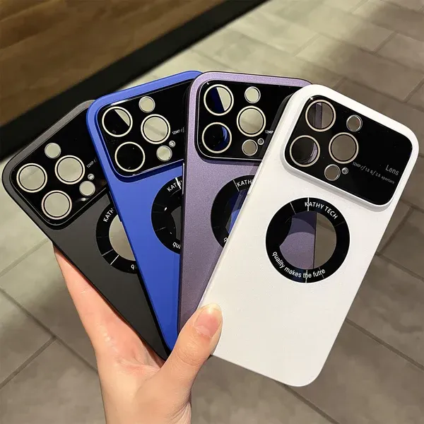 Matte iPhone case with large window camera protector