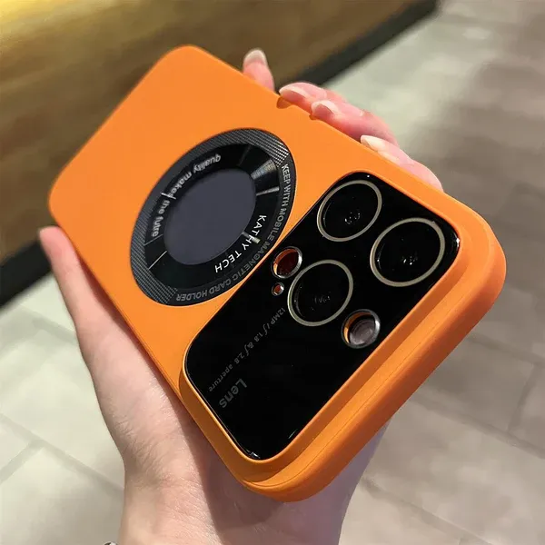 Matte iPhone case with large window camera protector