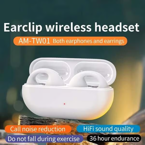 🎁 Wireless Ear Clip Bone Conduction Headphones  Waterproof, suitable for various scenarios