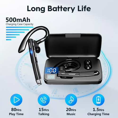 🎁New Bluetooth Trucker Headset🎧 – 10H Playtime, Noise Cancelling, Dual Mic