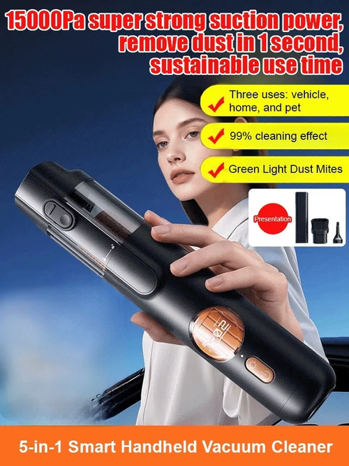 5-in-1 smart handheld vacuum cleaner Mini Compact Portable Vacuum Cleaner
