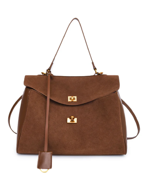 Fashionable Retro Suede Tote Bag