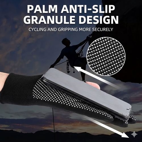 Two-Fingerless Anti-Slip Gloves for Express Packing & Sorting – Touchscreen Breathable Work Gloves